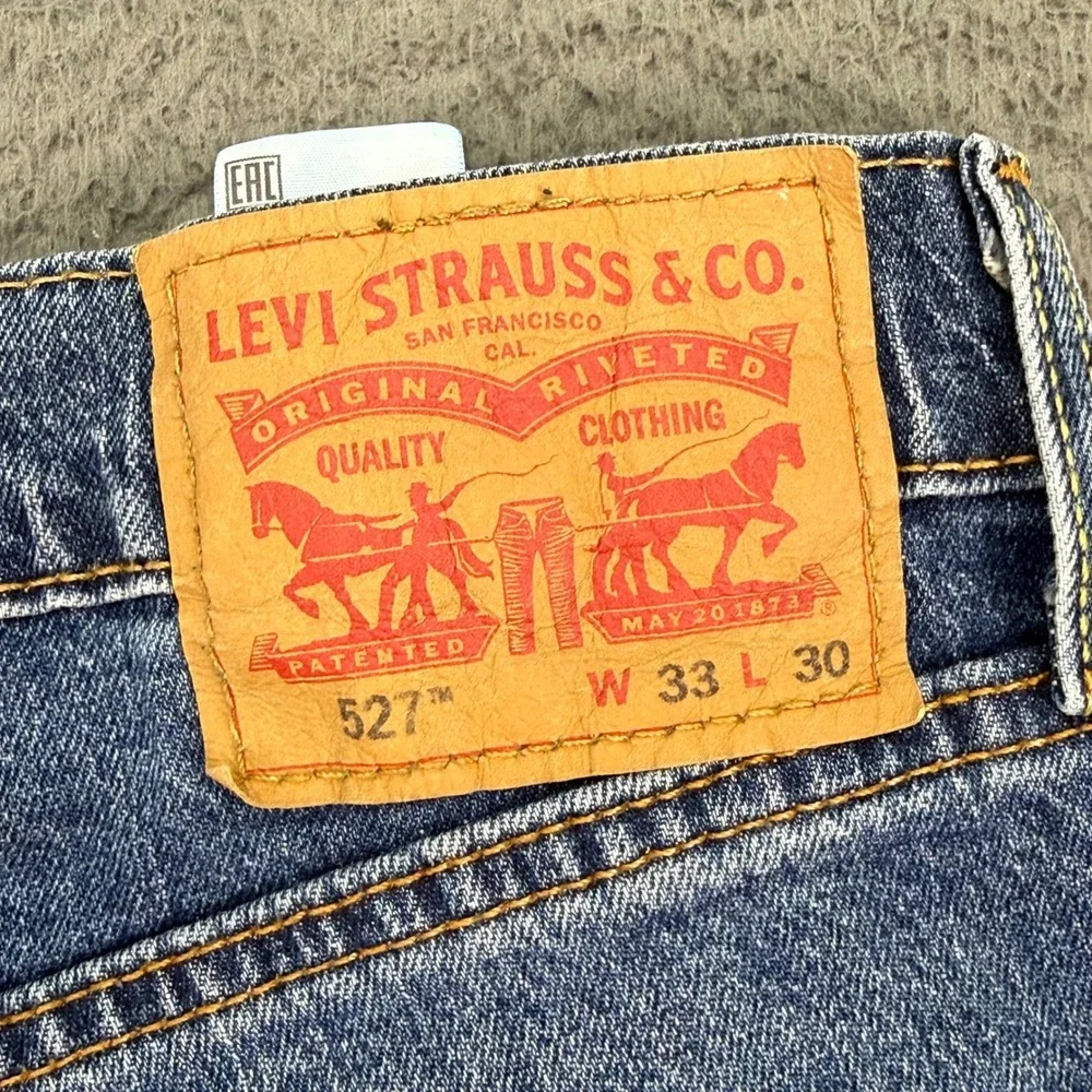 Levi's 527 Slim Bootcut Jeans Mens 33x30 Blue Low Rise Denim 05527-0685